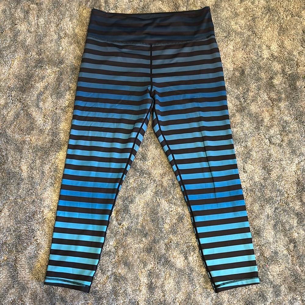 COPY - Zyia Leggings - size 14-16 - black with blue ombre